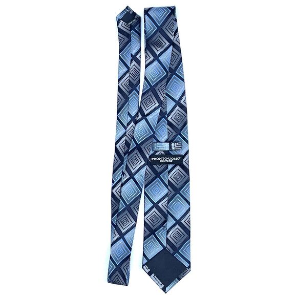 Pronto Uomo Couture Blue Diamond Tie - Picture 3 of 5